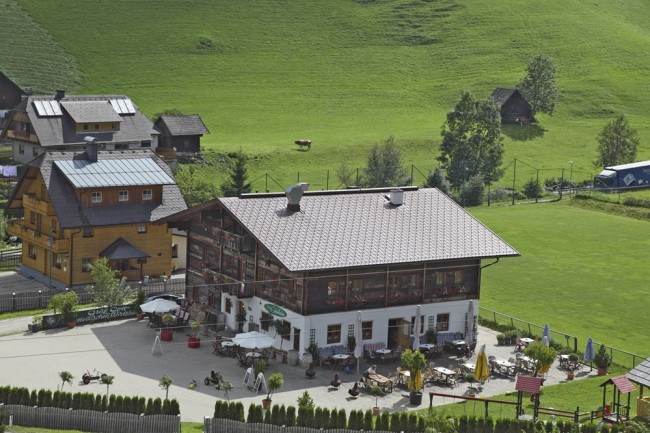 Luftaufnahme des Restaurant Landalm